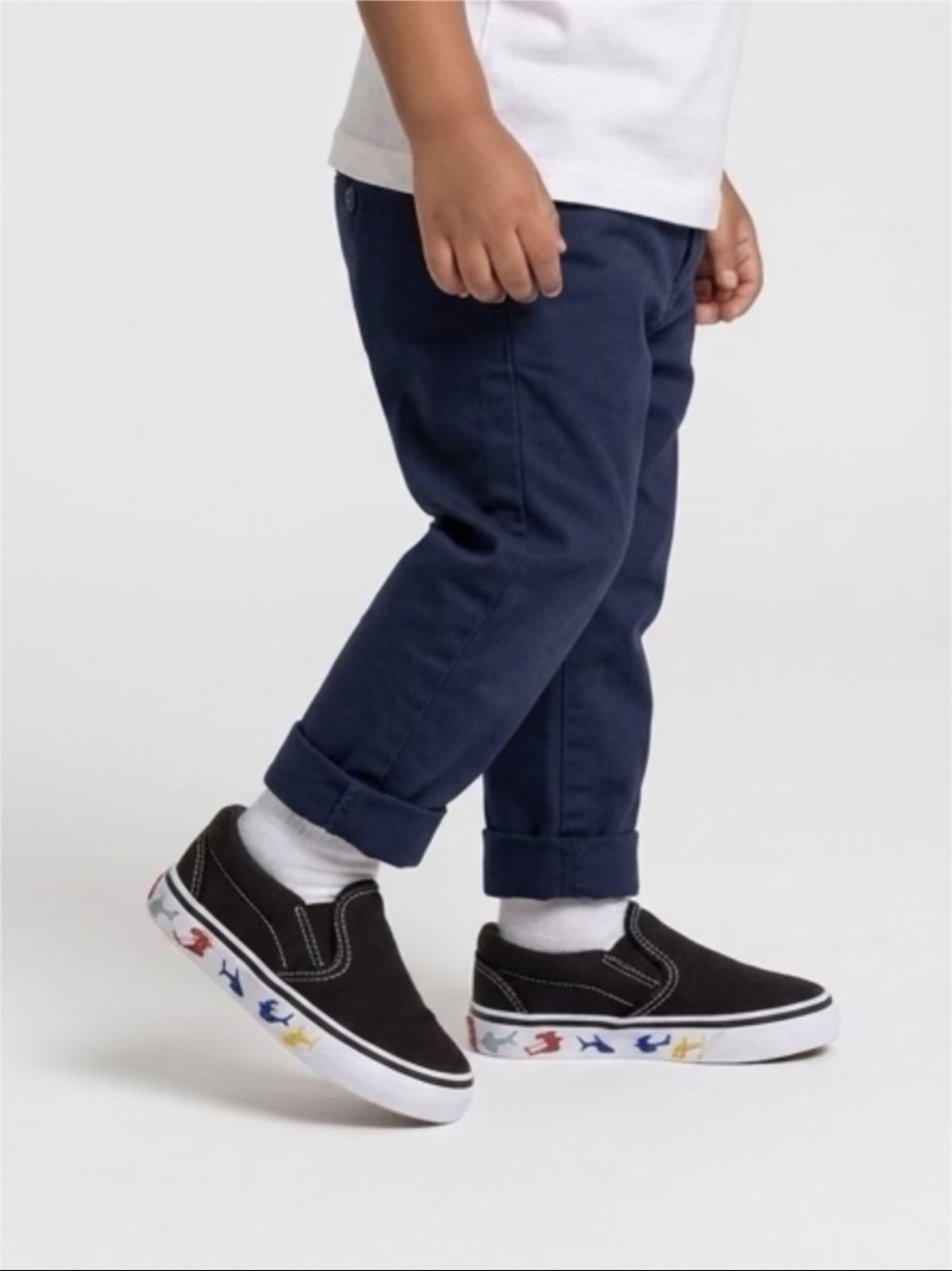 US Sports Shark Slip On‎ Canvas Sneakers Shoes Baby Toddler 7